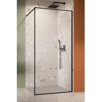 Душевая перегородка Radaway Modo F Black II 160 10409164-54-01 профиль черный матовый, стекло прозрачное