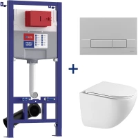 Комплект подвесной унитаз Lemark Glazer 9614003 + система инсталляции Lemark Peneda Expert Bit 9812317