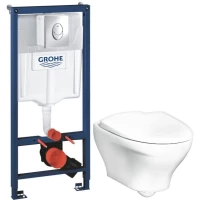 Комплект подвесной унитаз Gustavsberg Estetic GB1183300R1030 + система инсталляции Grohe 38721001
