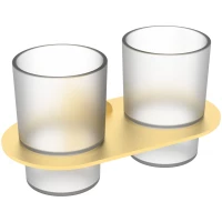 Стакан для зубных щеток Raglo R300.08.03 двойной, настенный, золотой матовый