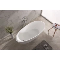 Ванна из литьевого мрамора Timo Mari Solid Surface MARI1700 170x80 см, отдельностоящая, белый матовый