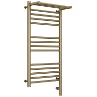 Полотенцесушитель электрический 800x400 золотой шелк МЭМ правый Сунержа Богема с полкой 3.0 32-5807-8040