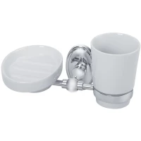 Стакан с мыльницей Veragio Bonjour Cromo VR.BNR-7843.CR