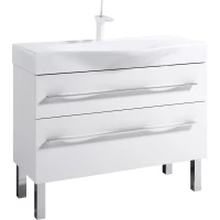 Тумба белый глянец 100 см Aqwella 5 Stars Milan Mil.01.10/2n/W