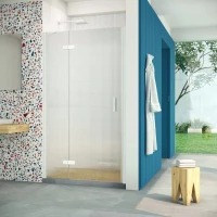 Душевая дверь Vegas Glass AFP Retta 120 01 Moru L 120 см L, профиль белый, стекло рифленое