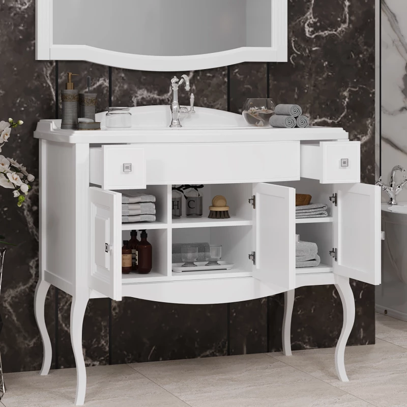 Комплект мебели белый матовый 120 см Opadiris Лаура