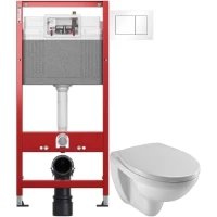 Комплект подвесной унитаз Jacob Delafon Patio EDV102-00 + E70021-00 + система инсталляции Tece 9400413