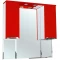 Зеркальный шкаф 90x100 см красный глянец/белый глянец Bellezza Альфа 4618815000038 - 1