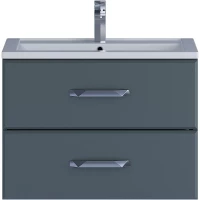 Тумба с раковиной Uperwood Foster 291020540 70 см, подвесная, серый графит матовый