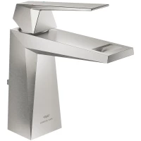 Смеситель для раковины Grohe Allure Brilliant 24341DC0 с донным клапаном, суперсталь