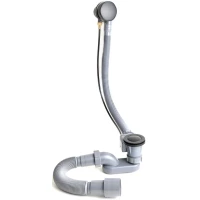 Слив-перелив для ванны Delice DLR000019 полуавтомат, оружейная сталь матовый