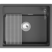 Кухонная мойка Granula 6003i, ШВАРЦ 60x51 см, черный металлик