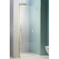 Душевая дверь Radaway Nes Brushed Light Gold DWS 140 Left 10028140-98-01L 140 см L, профиль светлое золото матовый, стекло прозрачное