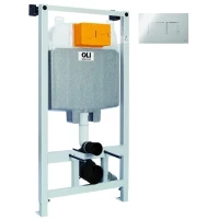 Инсталляция для унитаза OLI 74 Karisma 09892OLP с кнопкой смыва, хром