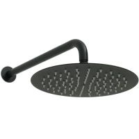 Верхний душ Allen Brau Priority 5.31017-31 250 мм, с кронштейном, черный матовый