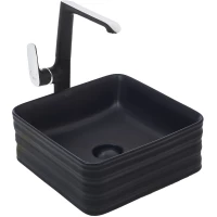 Раковина-чаша WeltWasser Elbach 20755 MB 10000005793 39,5x39,5 см, накладная, черный матовый