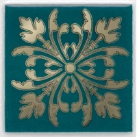 Вставка Kerama Marazzi Клемансо зеленая темная 4,9x4,9
