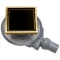 Душевой трап 144x144/50 мм золотой/черный глянец Pestan Confluo Standard Black Glass Gold 4 13000155 - 3