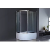 Душевой уголок с поддоном Royal Bath RB8120BK-C-CH-R 120x80 см R, профиль хром, стекло матовое