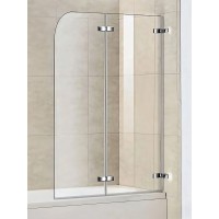 Шторка на ванну WeltWasser 100ZD2-90 10000003477 90 см, профиль хром, стекло прозрачное