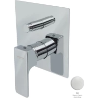 Смеситель для ванны Mariani Rebel B37173RE встраиваемый, белый матовый