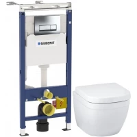 Комплект подвесной унитаз Grohe Euro Ceramic 39206000 + 39330001 + система инсталляции Geberit 458.125.21.1