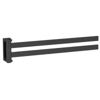 Полотенцедержатель Wonzon & Woghand Eclipse WW-9131-GM 37 см, поворотный, двойной, темный графит матовый