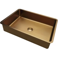 Раковина Abber Wasser Kreis AF2402MRG 52x37 см, встраиваемая сверху, розовое золото матовый
