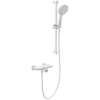 Смеситель для душа Wonzon & Woghand Click WW-B2052-A-MW с душевым гарнитуром, белый матовый