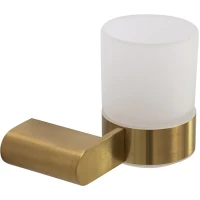 Стакан для зубных щеток Cezares Stylus STYLUS-TUMS-BORO настенный, золотой матовый