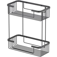 Полка для ванной Timo Saona 13083/03 30 см, двойная, черный матовый