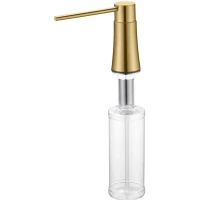 Дозатор для жидкого мыла Boheme 630-MG 300 мл, встраиваемый, для кухни, золотой матовый