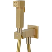 Гигиенический душ Remer Qubika Q64BG со смесителем, золотой матовый
