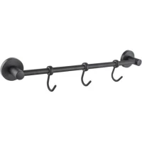 Планка с крючками D-Lin D288111-3 для ванны, черный матовый