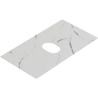 Столешница Aqwella 5 Stars Geometria STG814X476MW 81,4 см, белый мрамор