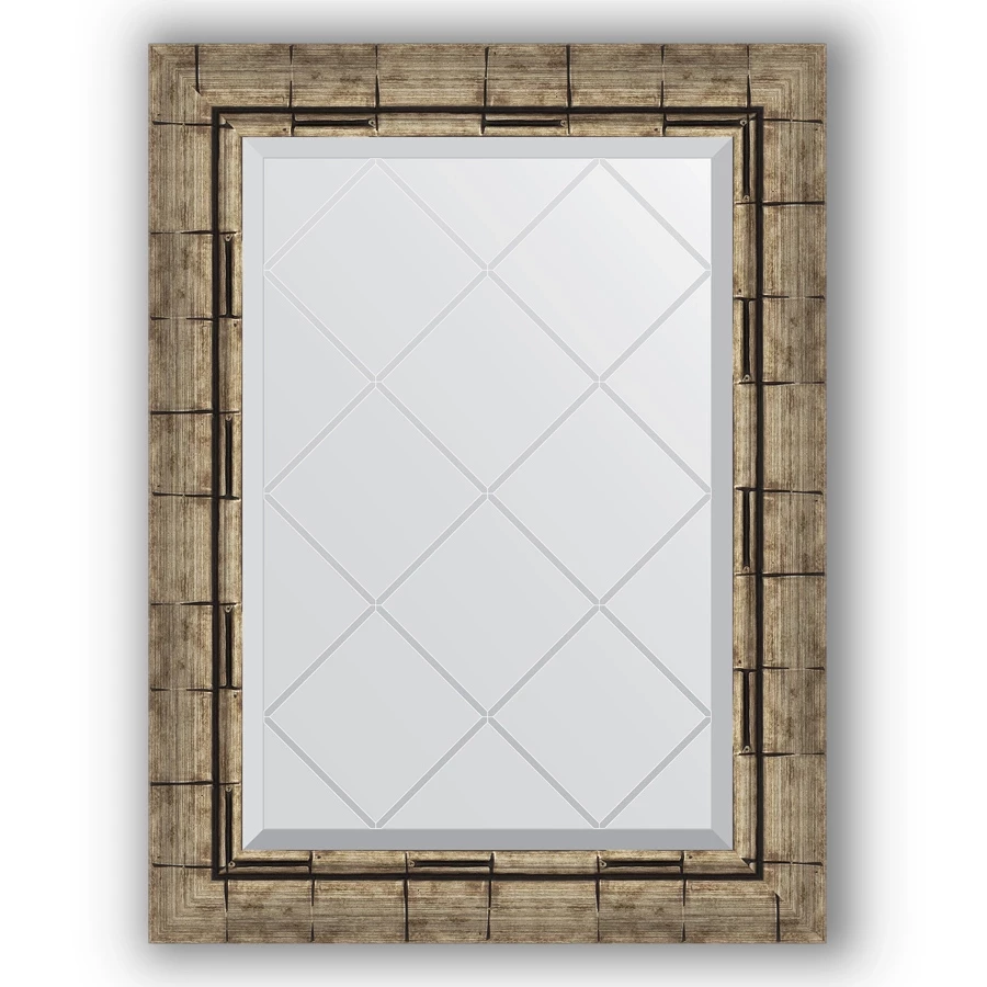 Зеркало 53x71 см серебряный бамбук Evoform Exclusive-G BY 4007