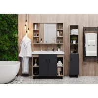 Комплект мебели дуб сонома/серый матовый 101,2 см Onika Тимбер 110010 + 4640021065204 + 210017