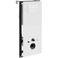 Инсталляция для унитаза WasserKRAFT Abens 20 20TLT.010.ME.WH.WM03 с кнопкой смыва, белый матовый