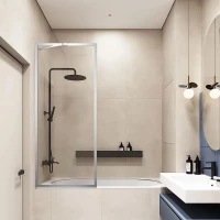 Шторка для ванны 80 см Veconi Palau PL85-80-01-C7 прозрачное