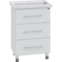 Тумба с раковиной белый глянец 60,5 см Санта Омега 207046 + FOCTEP60