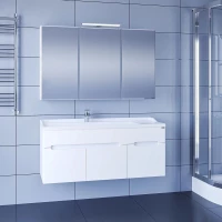 Комплект мебели белый глянец 120 см Санта Лондон 224032 + Sirius120 + 113020