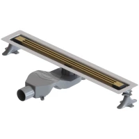 Душевой трап (лоток) Boheme B&T Infinity 981-60-MG 60 см, с решеткой, щелевой, золотой матовый