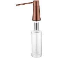 Дозатор для жидкого мыла Boheme 630-CB 300 мл, встраиваемый, для кухни, медь матовая