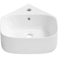 Раковина Wellsee WC Area 30180400S 39x44 см, угловая, подвесная, белый матовый