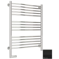 Полотенцесушитель электрический 800x600 черный матовый МЭМ левый Сунержа Флюид 2.0 31-5220-8060