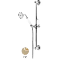 Душевой гарнитур золото 24 карат, ручка белая Cezares Elite ELITE-SD-03/24-Bi