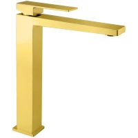 Смеситель для раковины Webert Pegaso PE830402010 с донным клапаном, золотой матовый