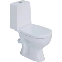 Унитаз-компакт Aringa Рио AR01002WH косой выпуск, с сиденьем микролифт дюропласт, белый