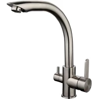 Смеситель для кухни Gappo G4399 с подключением к фильтру, сатин
