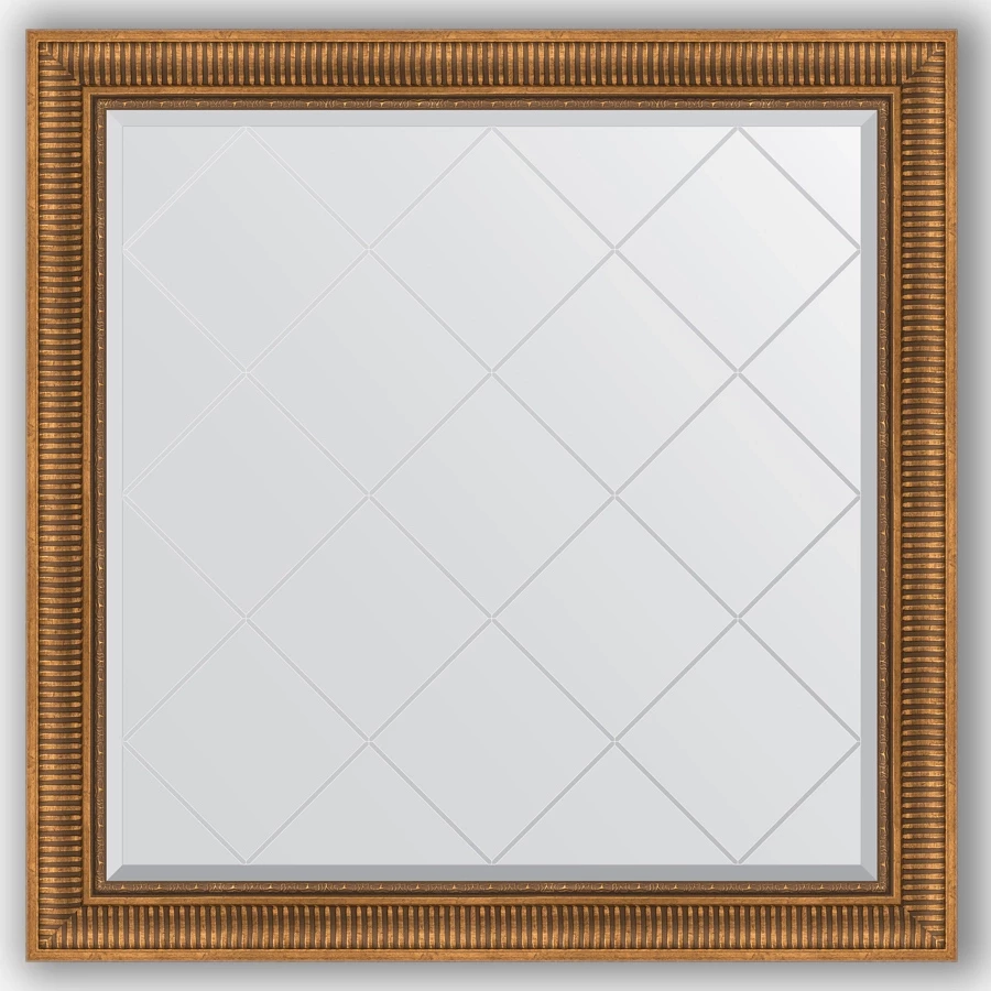 Зеркало 107x107 см бронзовый акведук Evoform Exclusive-G BY 4455 зеркало 79х109 см вензель бронзовый evoform exclusive by 3474
